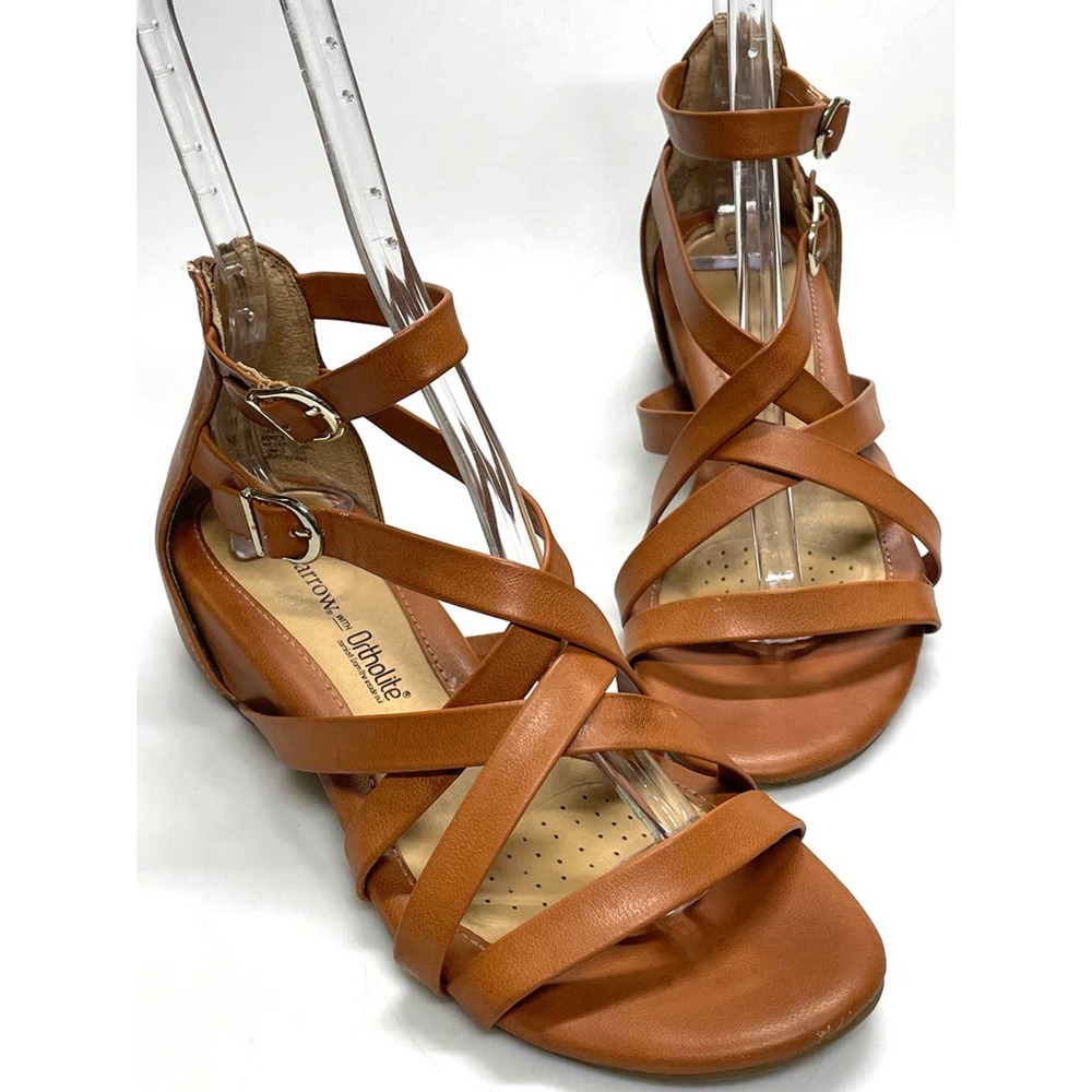 Croft & Barrow Ortholite Brown Sandals Women's Size 8M
